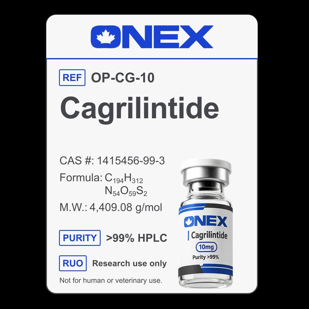 Cagrilintide 10mg specification card