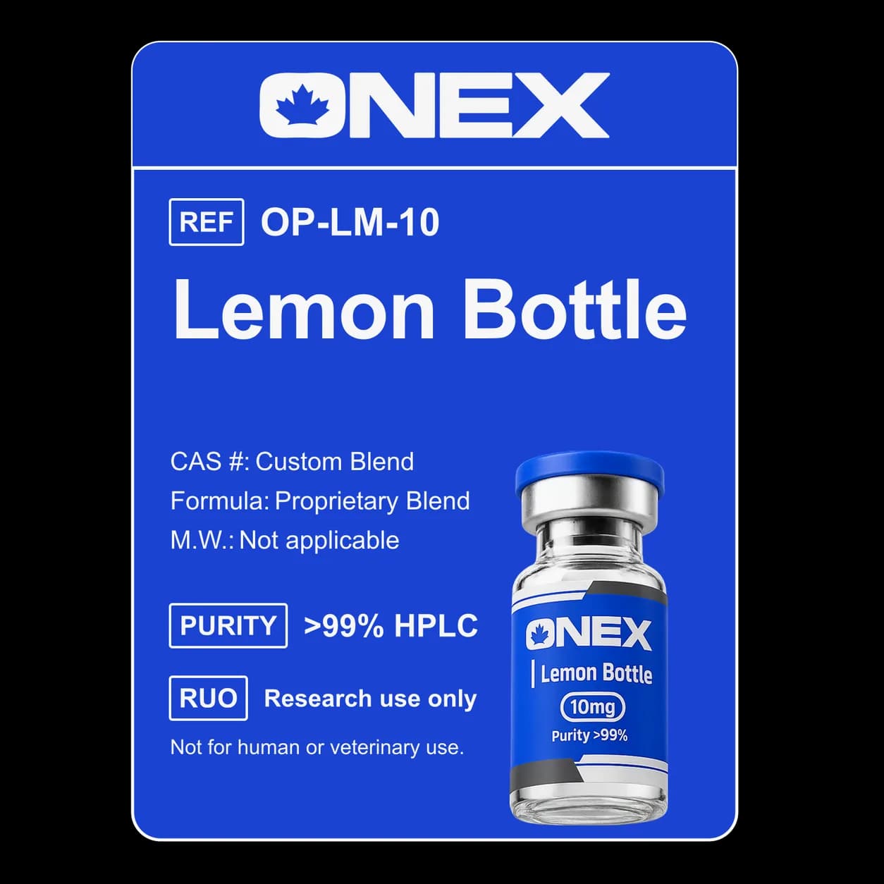 Lemon Bottle 10mg specification card