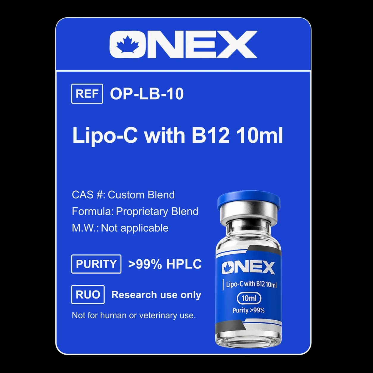 Lipo-C with B12 10ml specification card
