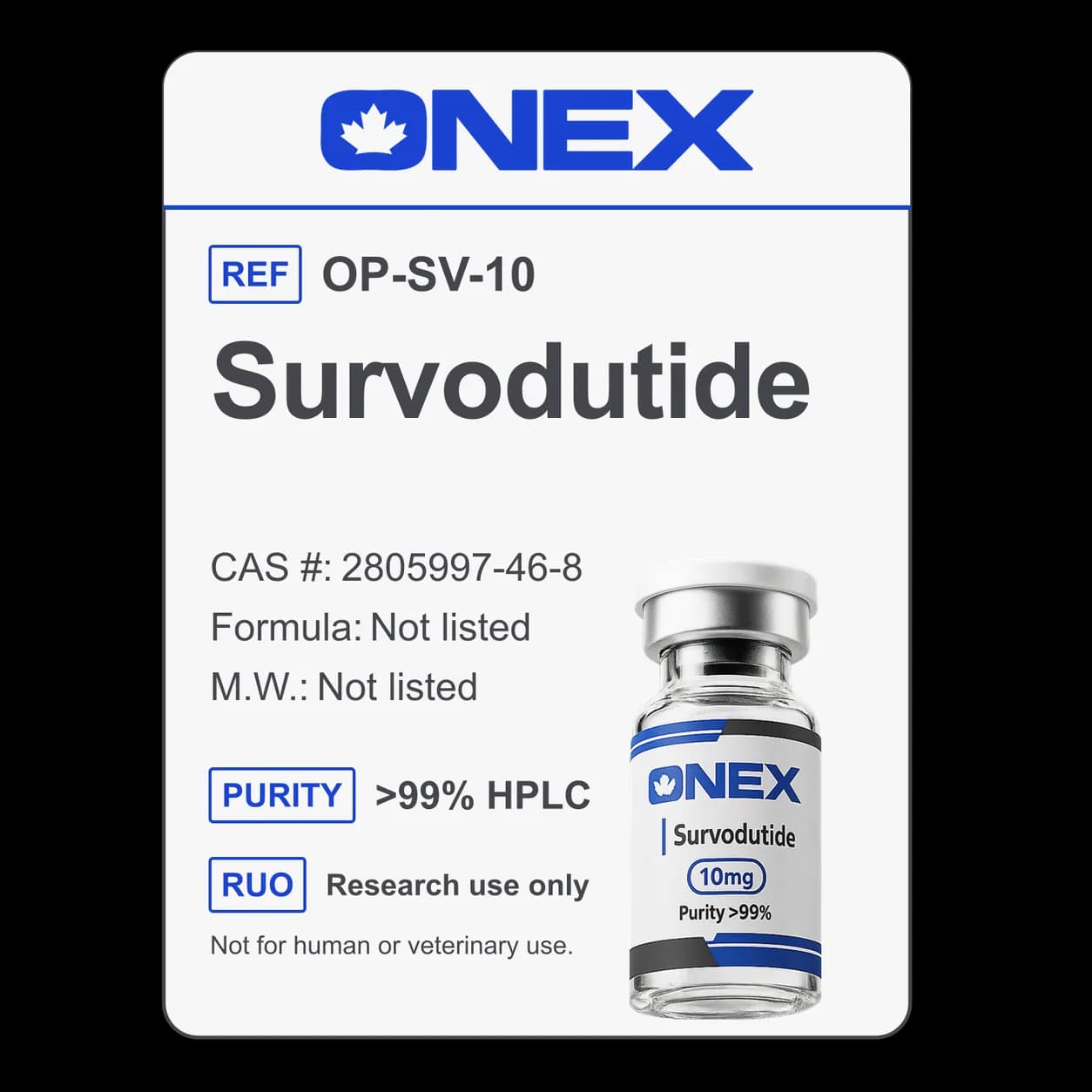 Survodutide 10mg specification card